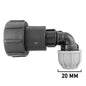 IBC 2" S60X6 Female Adapter to 3/4" BSPF with 20mm MDPE Elbow Connector