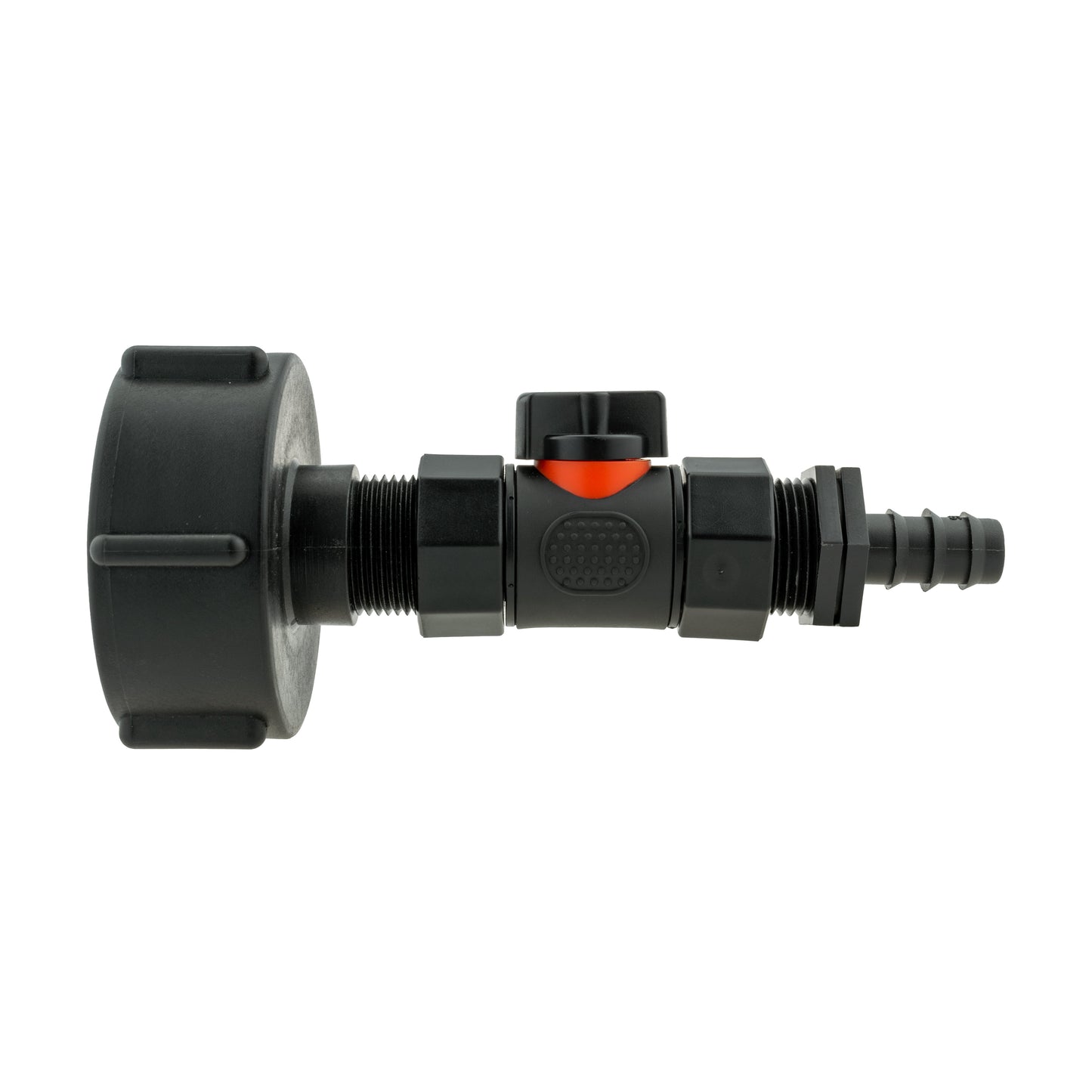 IBC 2” S60X6 Lid with Integrated BSP Female Valve and 16mm Barbed Straight Connector