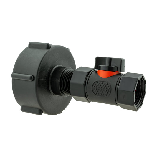 IBC 2” S60X6 Lid with Integrated In-Line Valve and BSP Female Thread