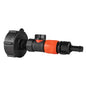 IBC 2” S60X6 Lid with BSPF Thread – Snap-On Male Valve and 16mm Hose Barb Connector Set
