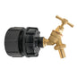 S60X6 IBC 2" BSPF Adapter Kit with ½” BSPF Reducer Cap and Brass Bib Tap with 1/2” Hose Barb