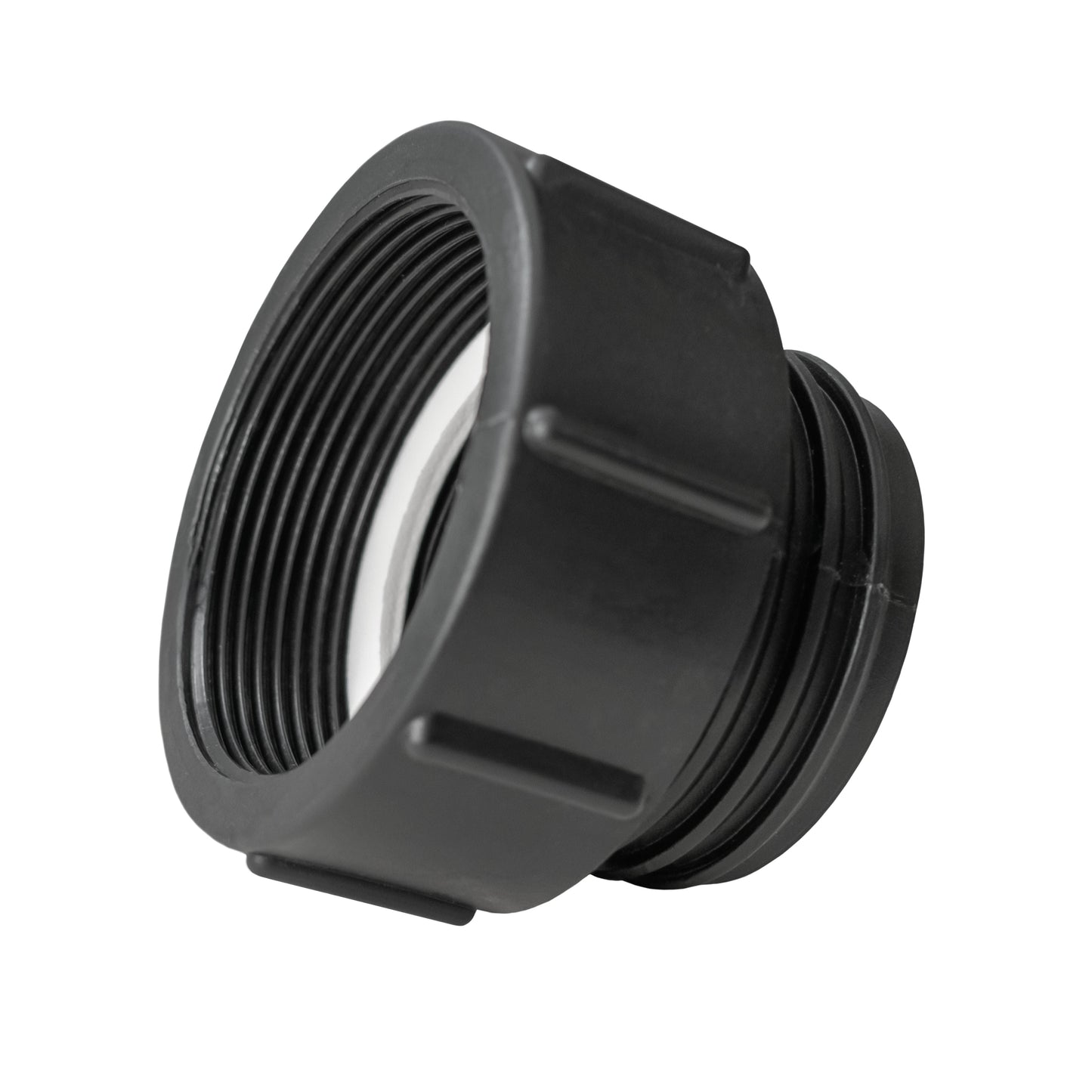 IBC 2” BSPF – S60X6 Adapter Cap with ½” BSPF Reducer Cap and Brass Bib Tap with Quick Connect 1/2” BSP Thread