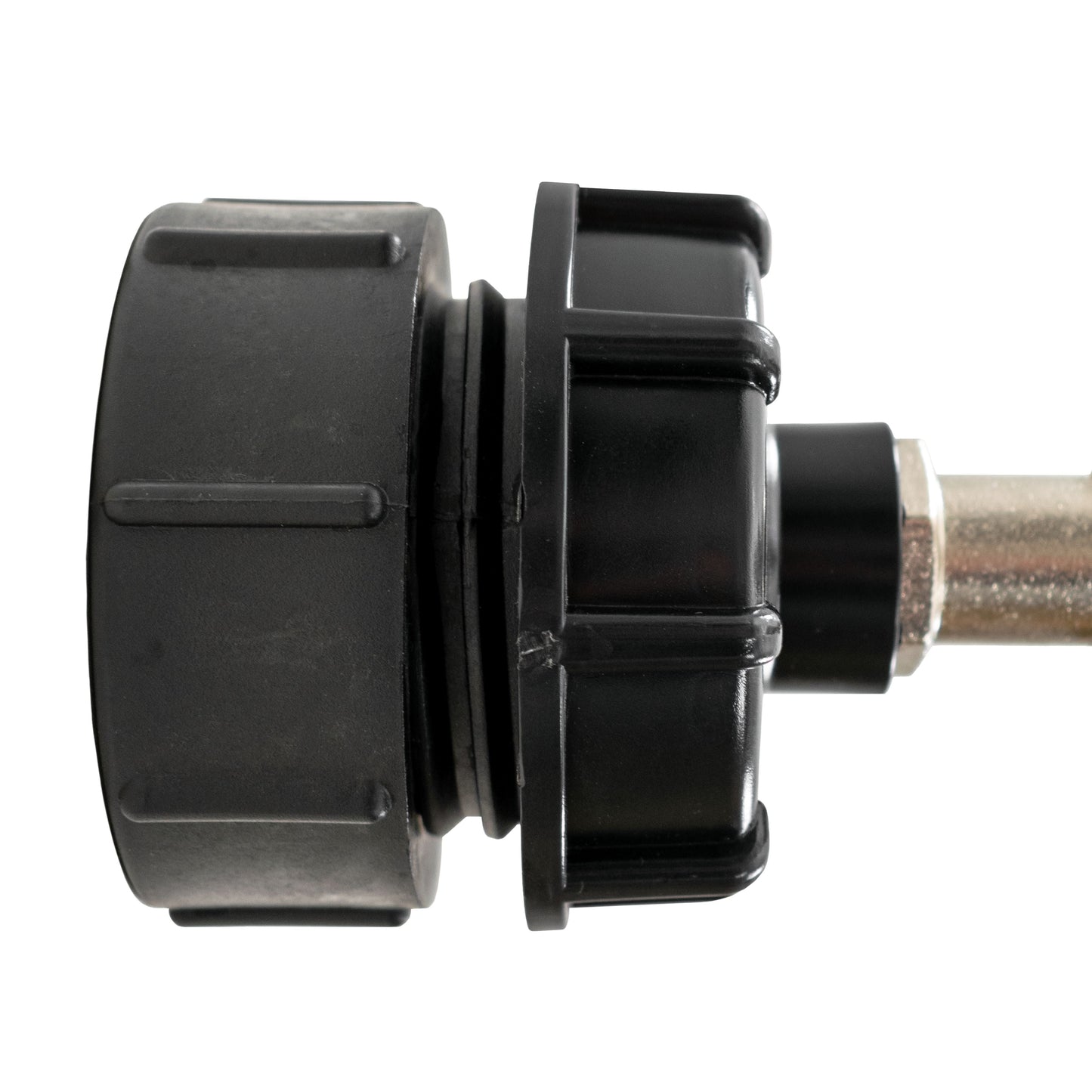 IBC 2” BSPF – S60X6 Adapter Cap with ½” BSPF Reducer and ½” Barb Lever Tap