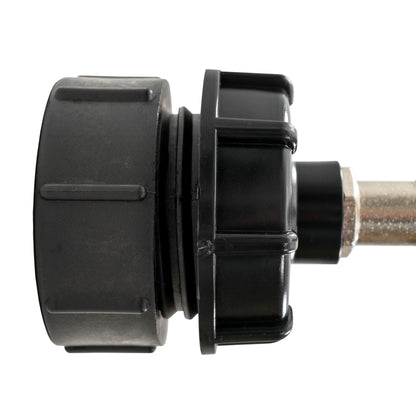 IBC 2” BSPF – S60X6 Adapter Cap with ½” BSPF Reducer and ½” Barb Lever Tap