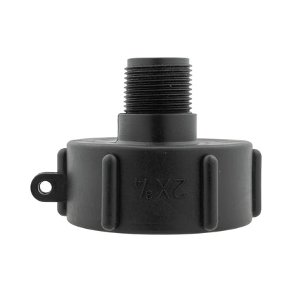 IBC 2” S60X6 Lid with BSPF Thread – Snap-On Male Valve and 16mm Hose Barb Connector Set