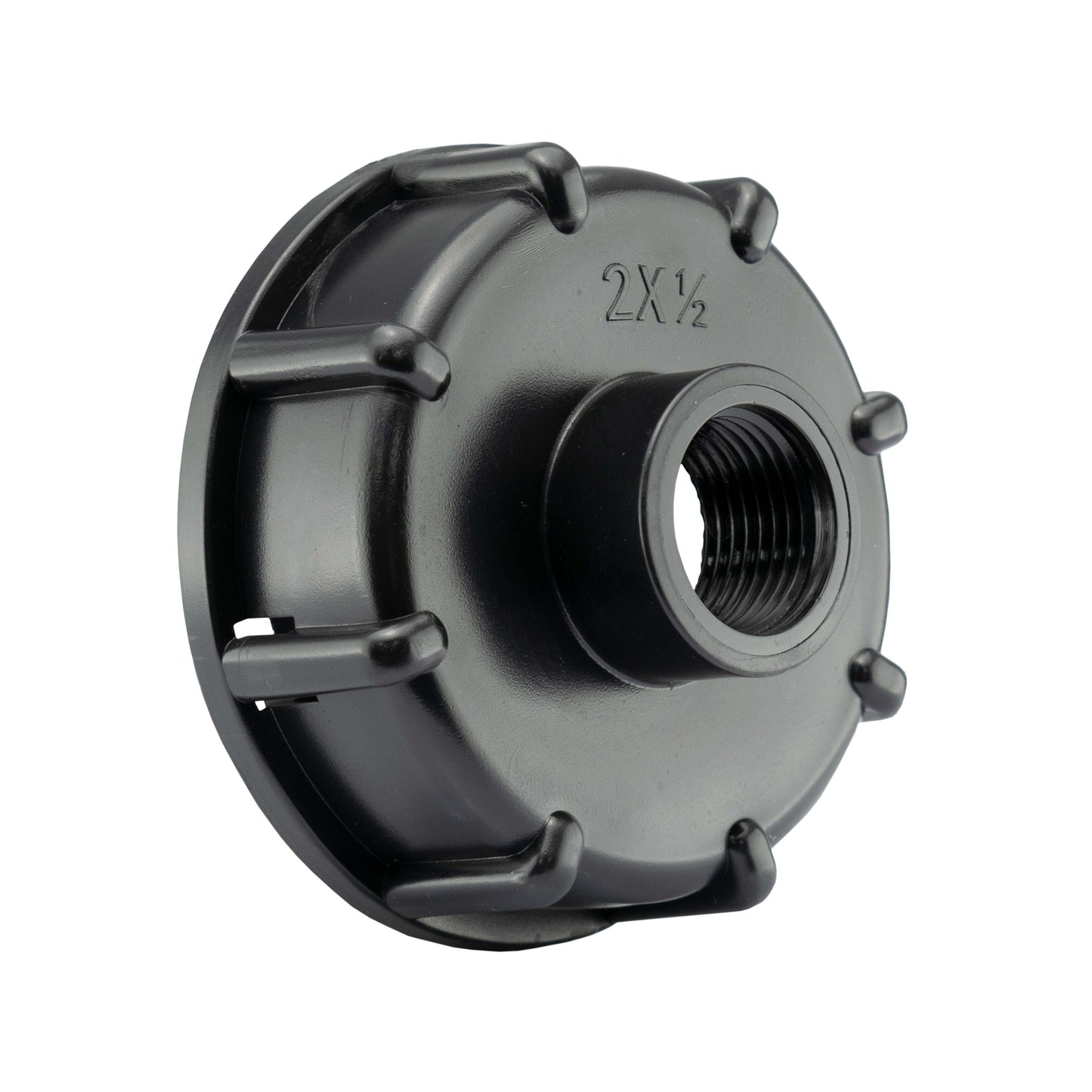 IBC 2” BSPF – S60X6 Adapter Cap with ½” BSPF Reducer and ½” Barb Lever Tap