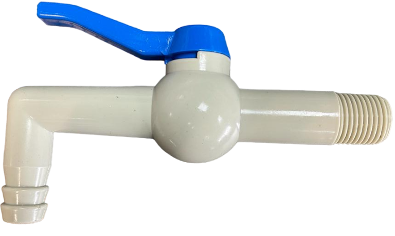 1/2” BSP Male Inlet PP Tap at 90° Angle, 150mm