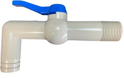 3/4” BSP Male Inlet PP Tap at 90° Angle, 160mm