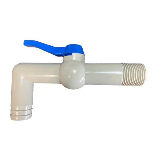 3/4” BSP Male Inlet PP Tap at 90° Angle, 160mm