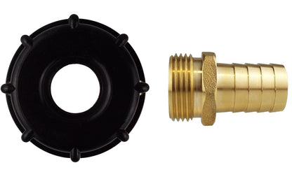 IBC 2” S60X6 End Cap with 25mm Brass Hose Tail