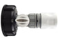 IBC 2” S60X6 Cap with BSP Valve and White-Lime Click Hose Connector
