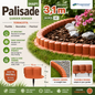 IHAP1 Flexible Garden Border Palisade Terracotta 3.1m 24pc Set