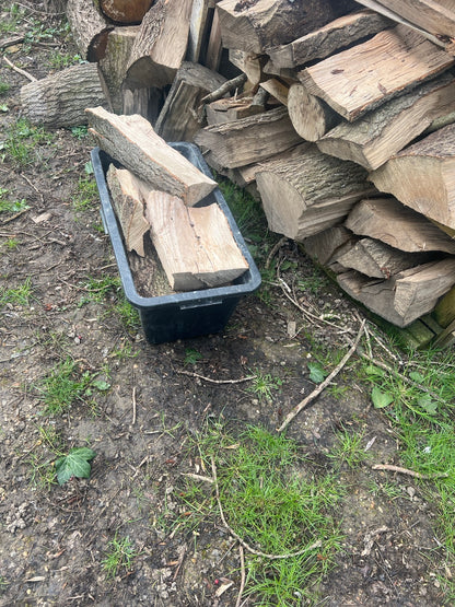 Firewood Storage Tub Log Holder Heavy Duty Plastic Builder Bucket 40/60/80/90L