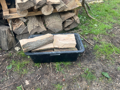 Firewood Storage Tub Log Holder Heavy Duty Plastic Builder Bucket 40/60/80/90L
