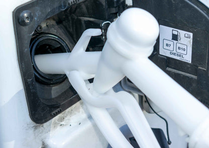 White Fuel Pump Gun – 3/4” Barb Inlet/25mm Outlet