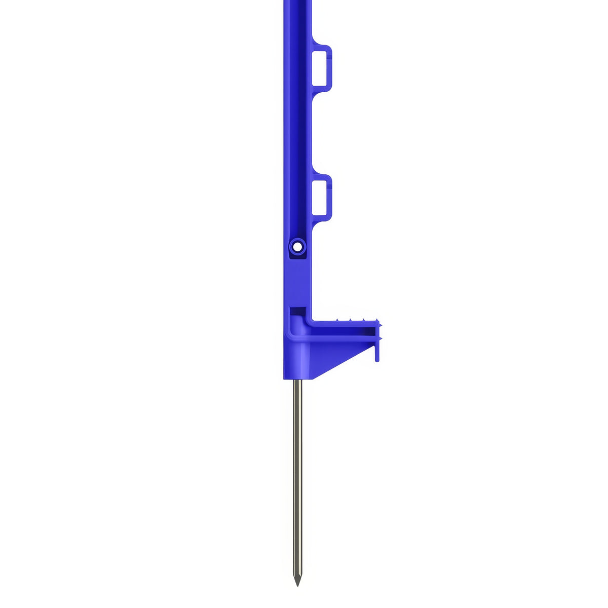 Electric Fence Post 105cm BLUE Heavy Duty Plastic Stake 8 Clips Metal Spike