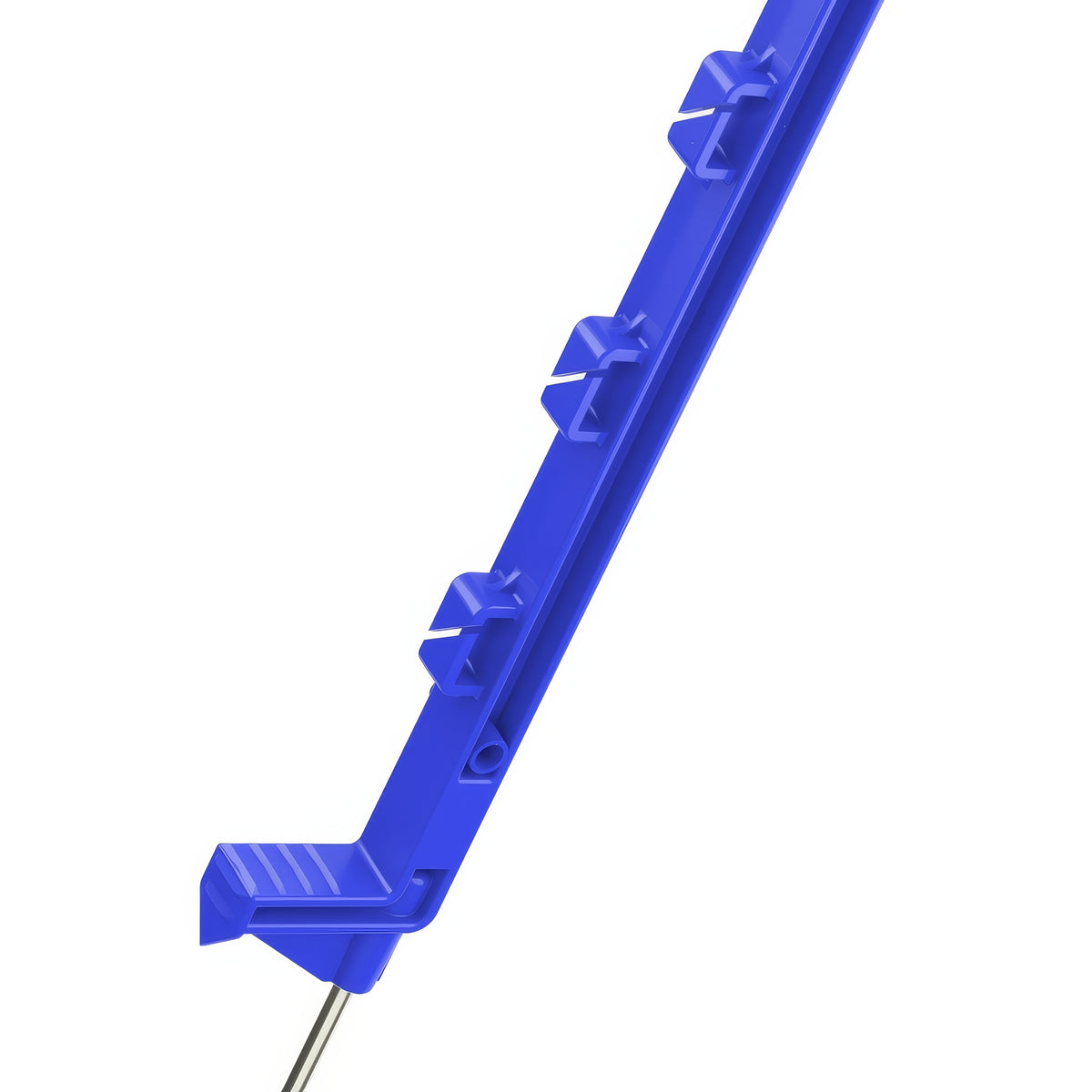 Electric Fence Post 105cm BLUE Heavy Duty Plastic Stake 8 Clips Metal Spike