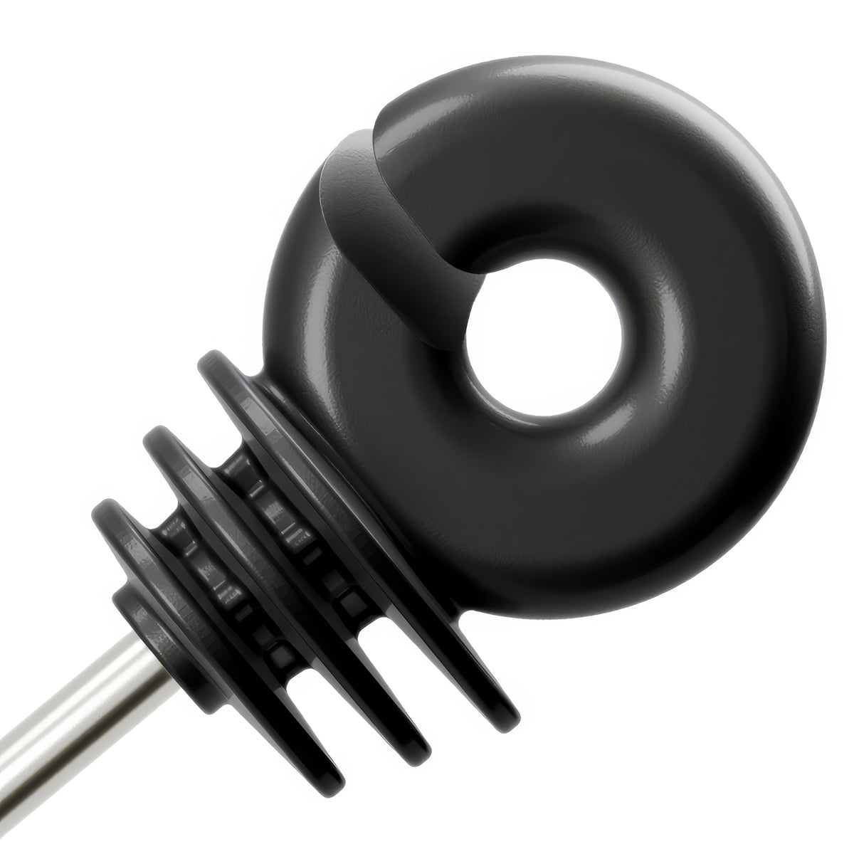Black Ring Insulator FI5 5mm Screw In Electric Fence Wire Rope Holder for Wooden Fence Posts