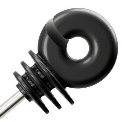 Black Ring Insulator FI5 5mm Screw In Electric Fence Wire Rope Holder for Wooden Fence Posts