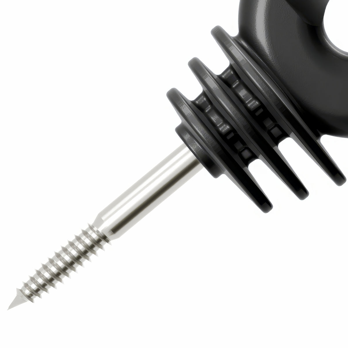 Black Ring Insulator FI5 5mm Screw In Electric Fence Wire Rope Holder for Wooden Fence Posts