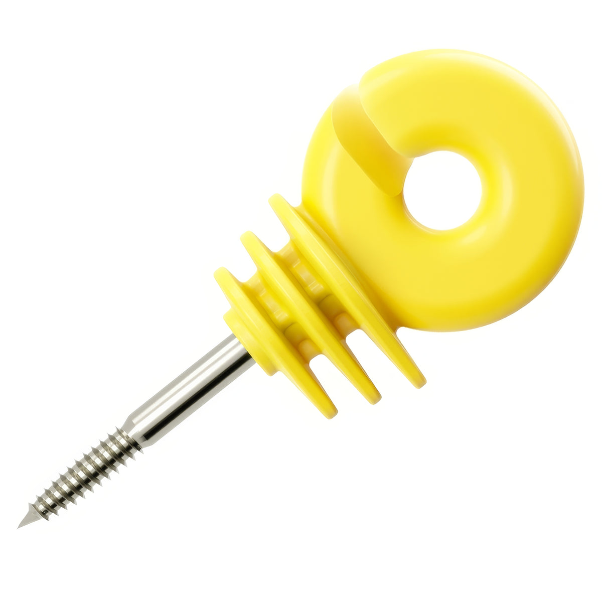 Yellow Ring Insulator FI5 5mm Screw In Electric Fence Wire Rope Holder for Wooden Fence Posts