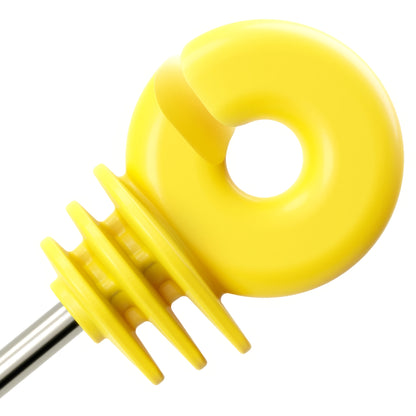 Yellow Ring Insulator FI5 5mm Screw In Electric Fence Wire Rope Holder for Wooden Fence Posts