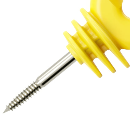 Yellow Ring Insulator FI5 5mm Screw In Electric Fence Wire Rope Holder for Wooden Fence Posts