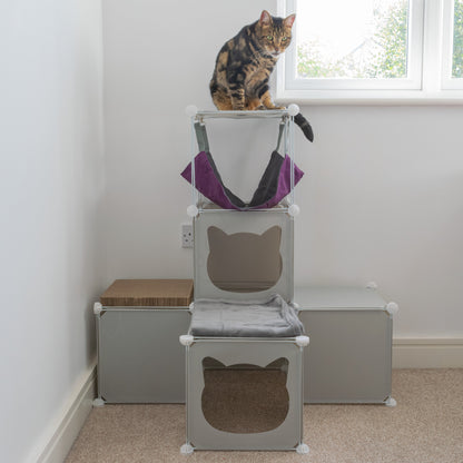 Medium-Sized Kitty Cubby Play Tower