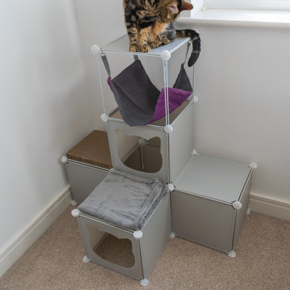 Medium-Sized Kitty Cubby Play Tower