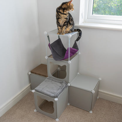 Medium-Sized Kitty Cubby Play Tower
