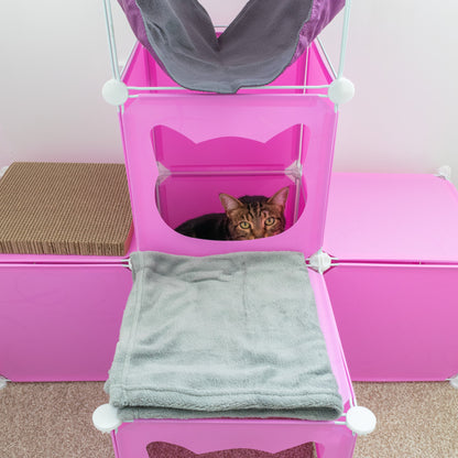 Medium-Sized Kitty Cubby Play Tower