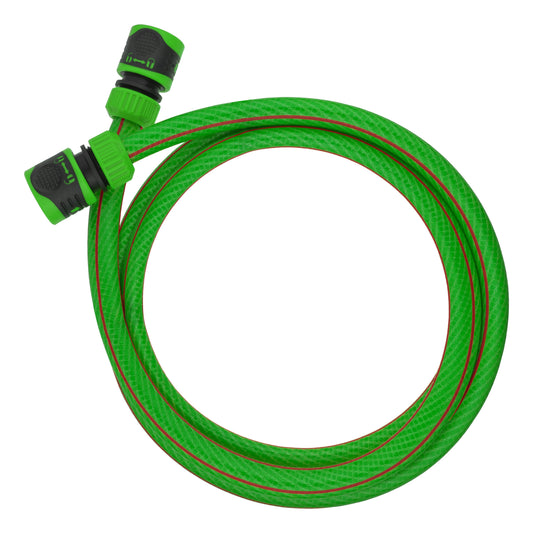 High-Quality Green Garden Hose with Matching Locking Connectors