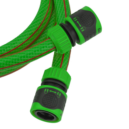 High-Quality Green Garden Hose with Matching Locking Connectors