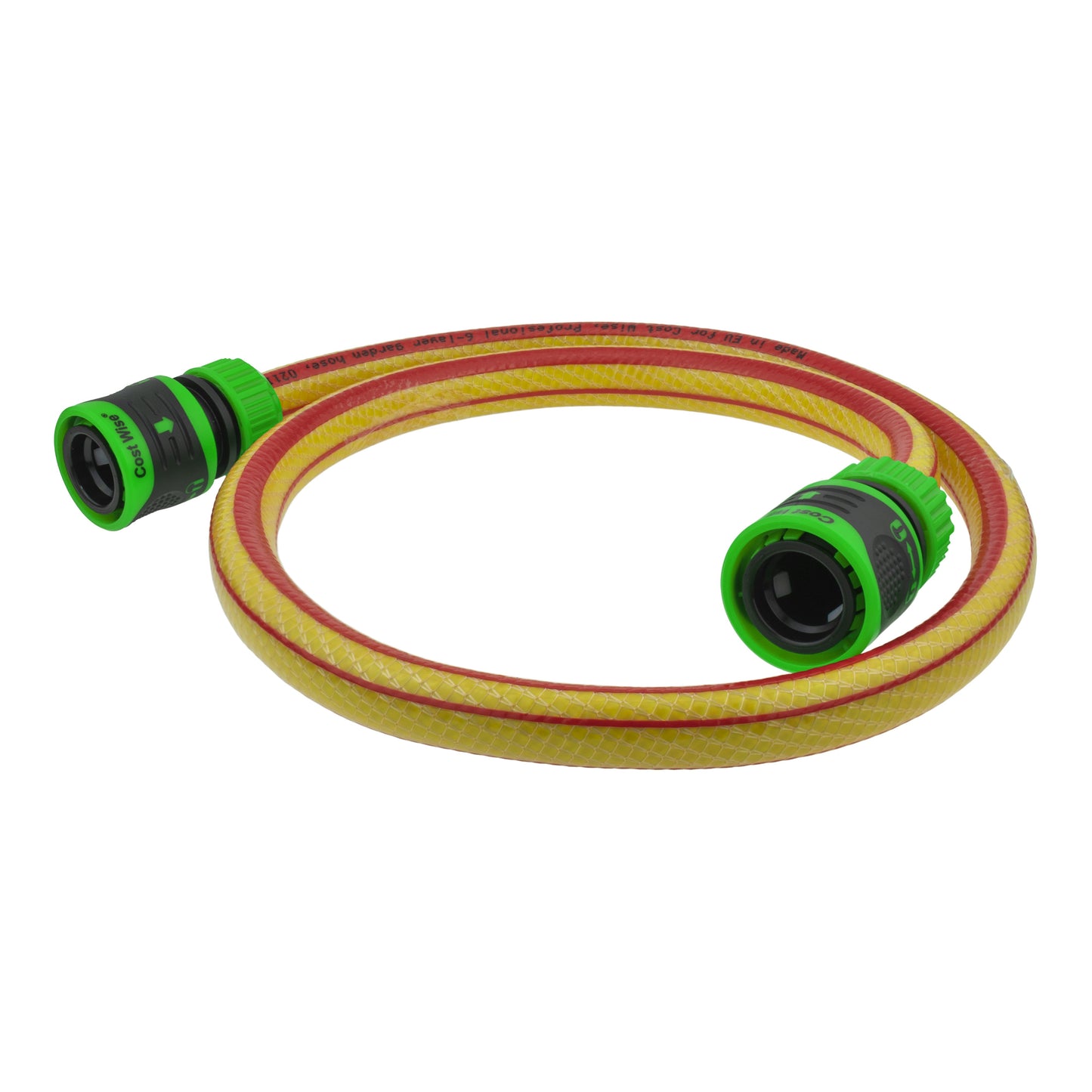 High-Quality Yellow Garden Hose with Green Locking Connectors