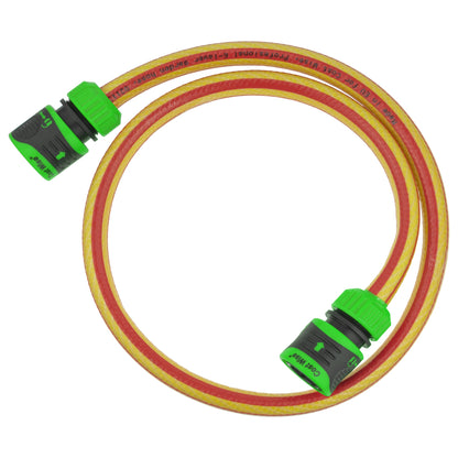 High-Quality Yellow Garden Hose with Green Locking Connectors