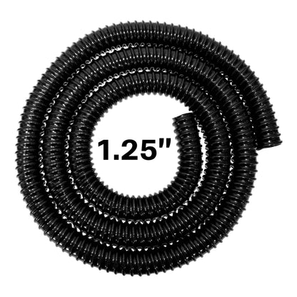 "1.25" (32mm) Corrugated Hose with 2 Double Wire Hose Clamps
