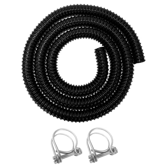 "1.25" (32mm) Corrugated Hose with 2 Double Wire Hose Clamps