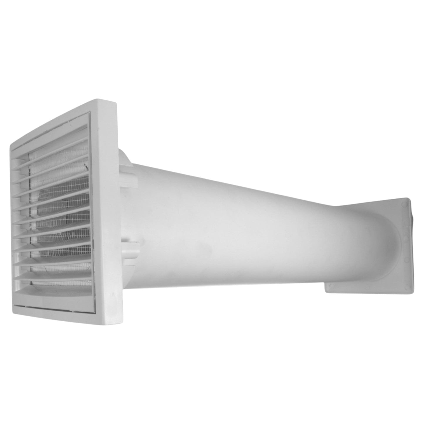 Wall Duct Ventilation Set with VC-KR0153 Louvre Grille and Graphite External Cover
