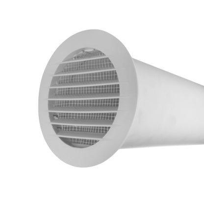 Round Wall Ventilation Set with VC-KRO0184 Internal Grille and Graphite External Cover