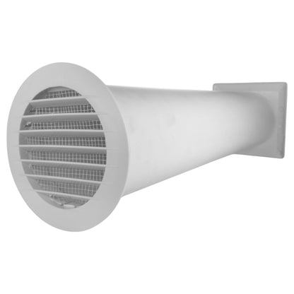 Round Wall Ventilation Set with VC-KRO0184 Internal Grille and Brown External Cover