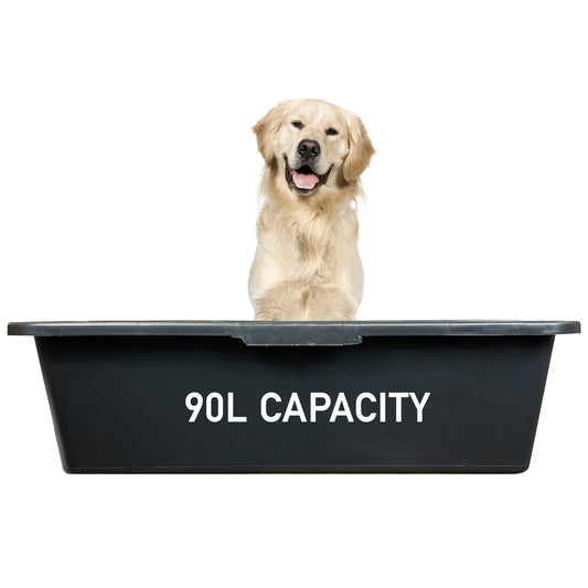 90L Dog Washing Bath with Built-In Tap