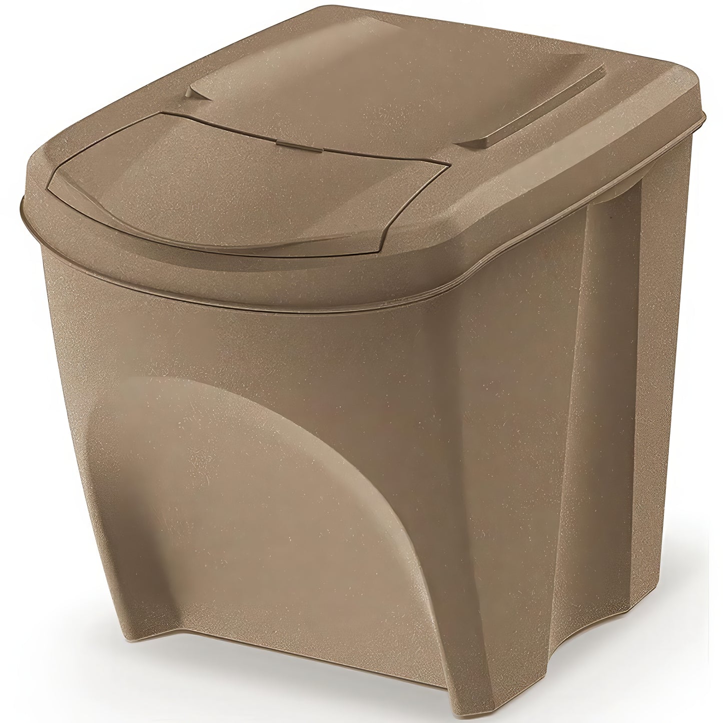 Sortibox Eco Wood 3 x 25L Stackable Recycling Bins Waste Bin Set Brown 75L