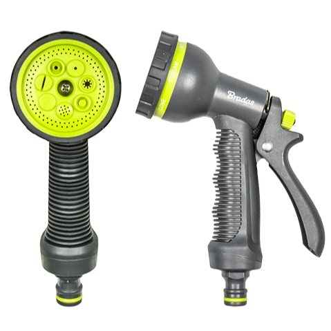 Multi-Function Hose Gun Water Sprayer – 7-Pattern, Lime