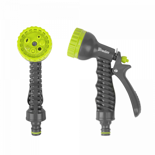 Adjustable Hose Gun Water Sprayer – 7-Pattern, Lime