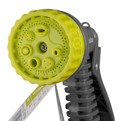 Adjustable Hose Gun Water Sprayer – 7-Pattern, Lime