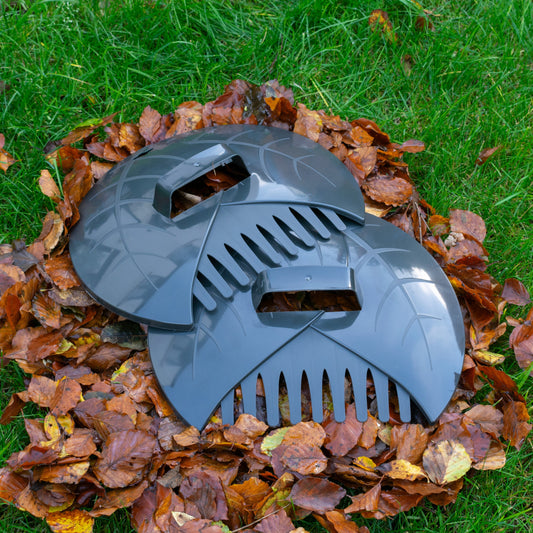 Dark Grey Leaf Grabber Scoops for Garden Cleaning