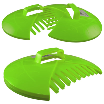 Leaf Grabber Scoops for Garden Cleaning, Green