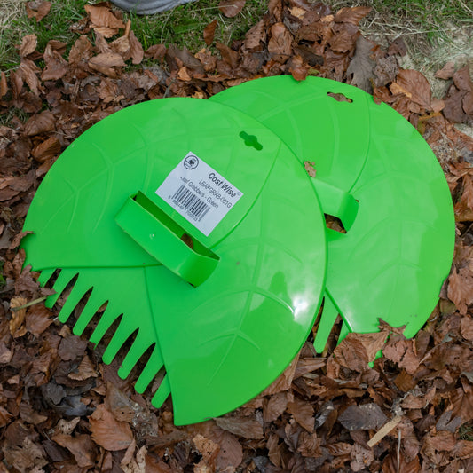 Leaf Grabber Scoops for Garden Cleaning, Green