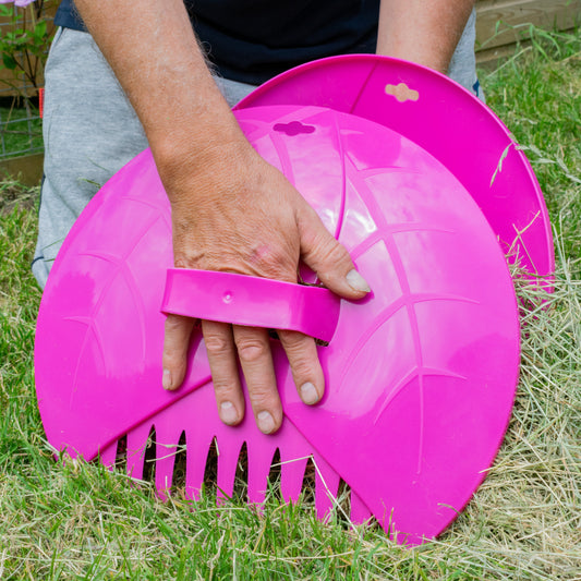 Leaf Grabber Scoops for Garden Cleaning, Pink