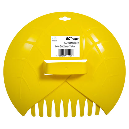 Leaf Grabber Scoops for Garden Cleaning Yellow